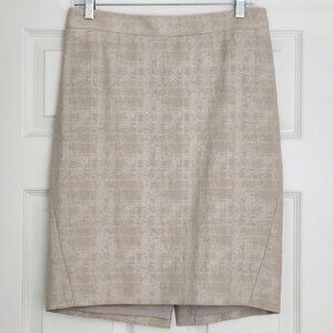 Ann Taylor Pencil Skirt Cotton Tan 10P